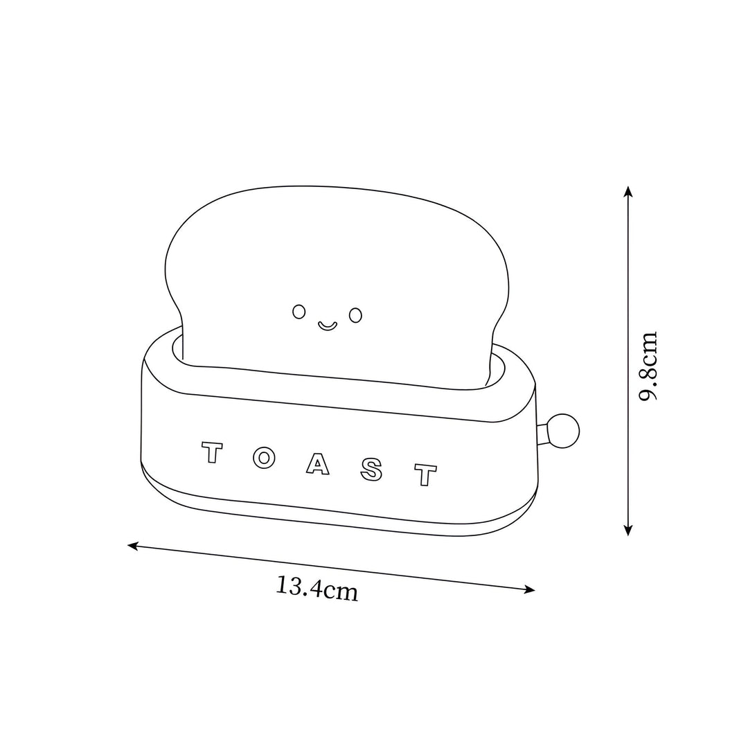 TinyToast Table Lamp – Portable Toaster-Shaped Night Light with Dimmable LED & USB Port | Noxord