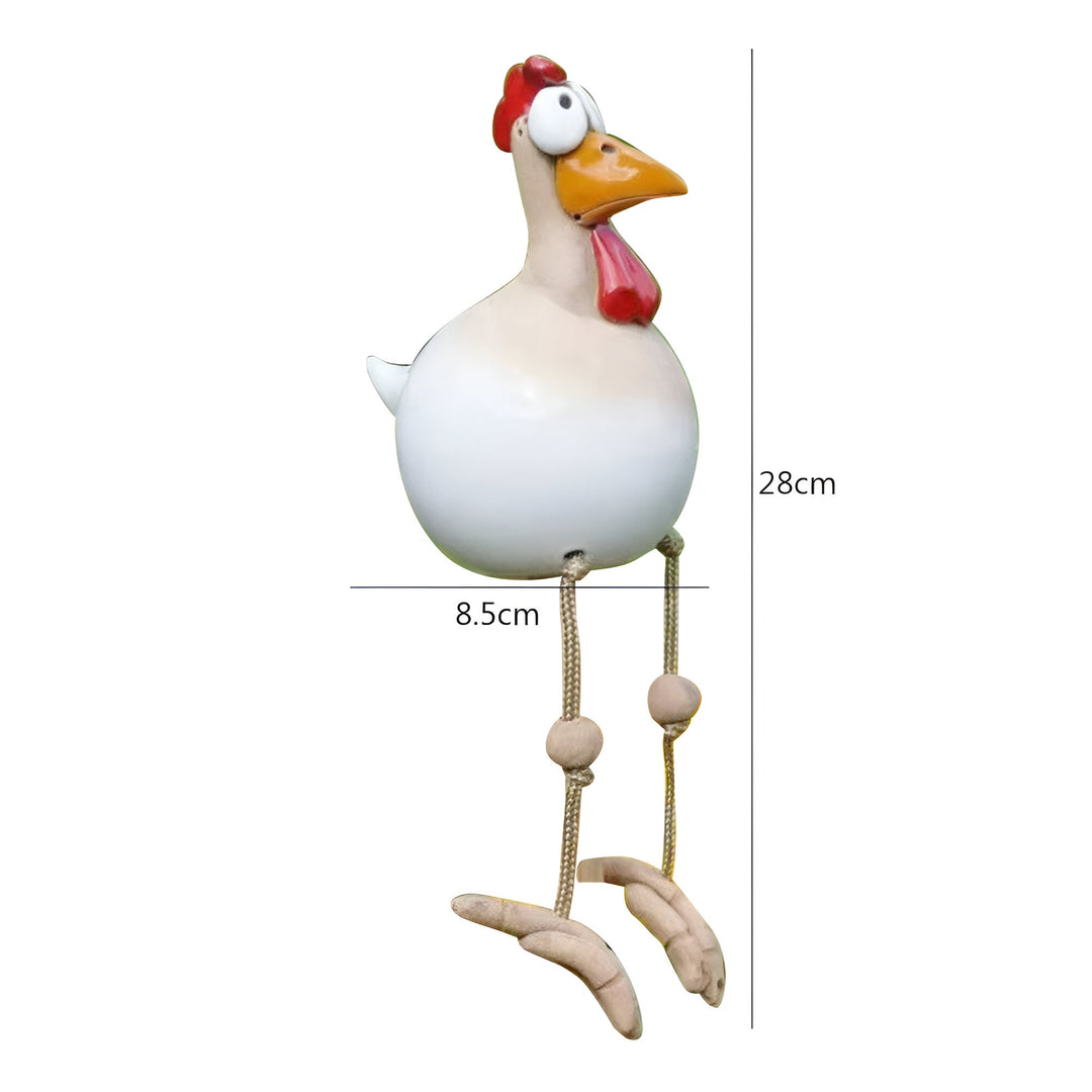 Kalsten | Large Eyes Chicken Statue - Weatherproof Resin Craft - Rooster Garden Statue