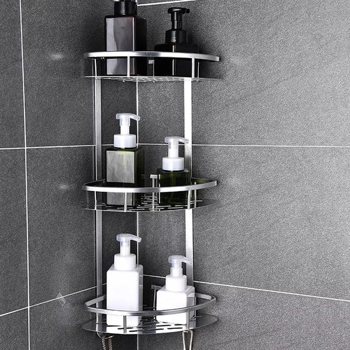 Kalsten | 3-Layer Space Aluminum Bathroom Corner Shelf