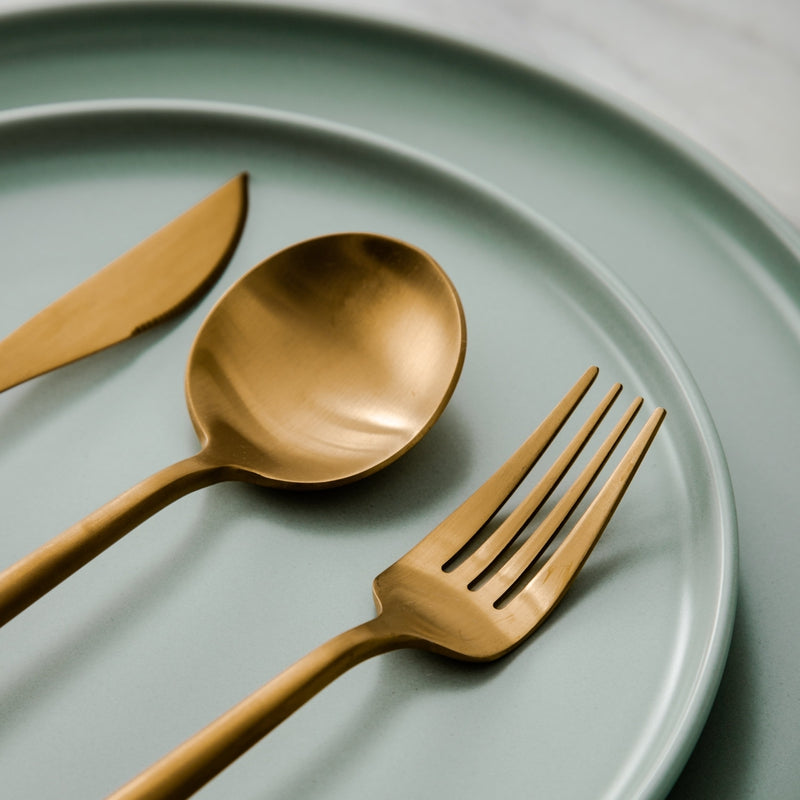 Minimalist Luxury Cutlery Set – 20 pieces, Titanium & Stainless Steel Noxord
