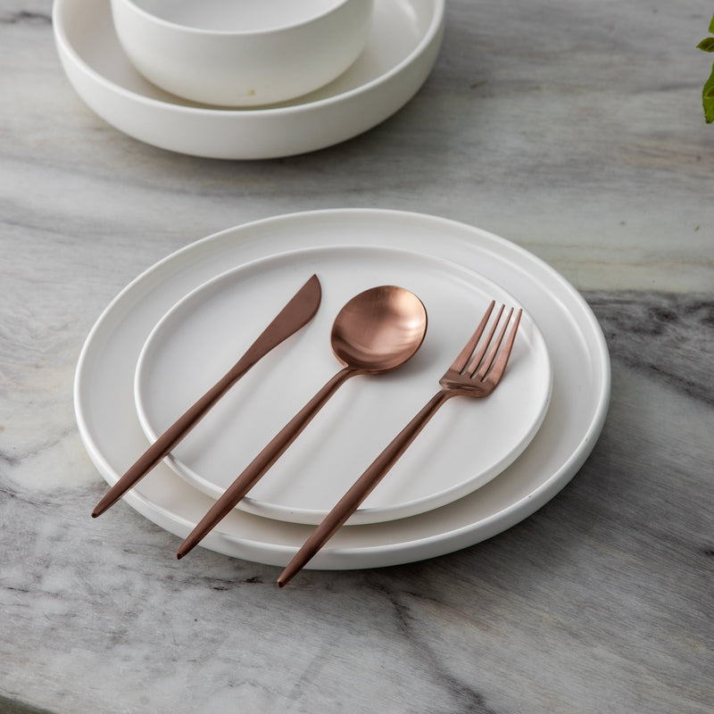 Minimalist Luxury Cutlery Set – 20 pieces, Titanium & Stainless Steel Noxord