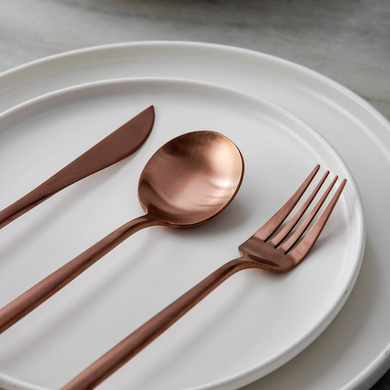 Modern Luxe Cutlery Set of Stainless Steel in Stylish Colors Noxord