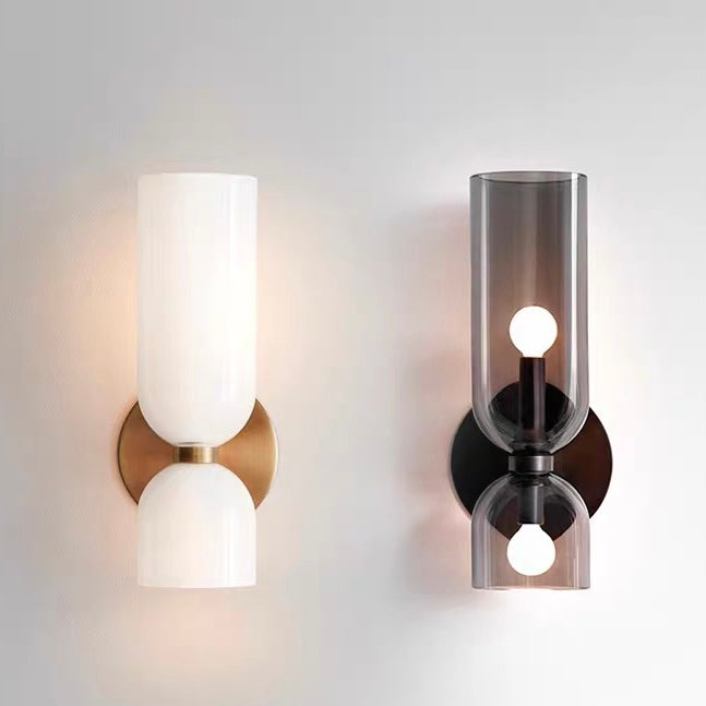 Kalsten | Glass Wall Light With Double Lamp Design