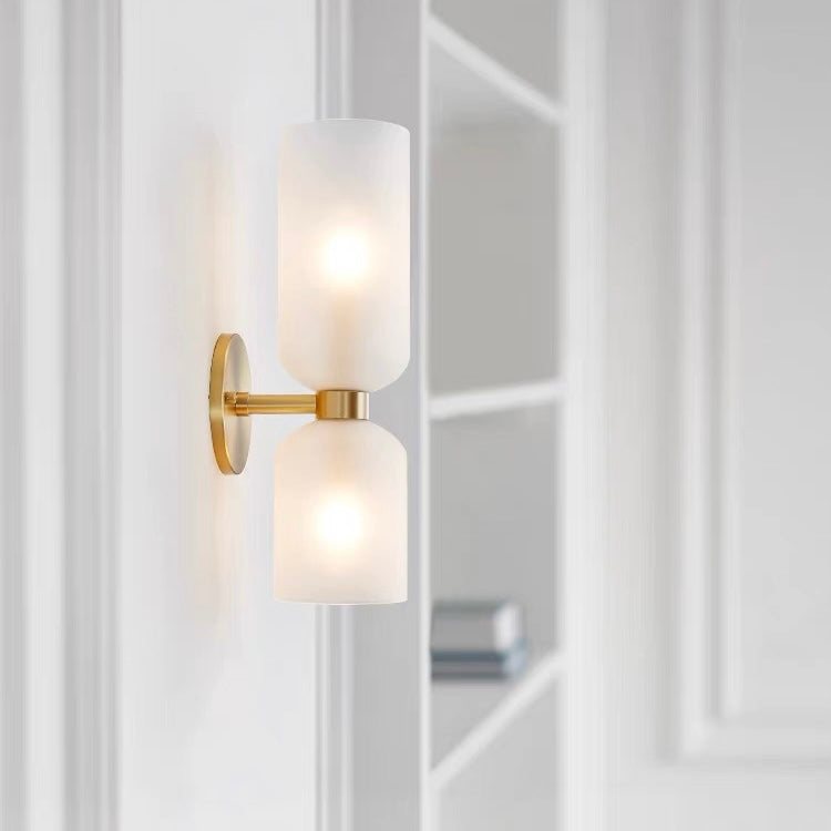 Kalsten | Glass Wall Light With Double Lamp Design