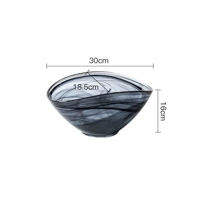 Irregular Glass Salad Bowl | Kalsten