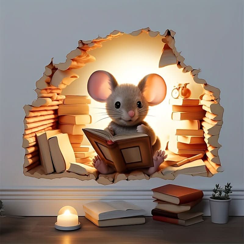 Kalsten | DecoraMice 3D Cartoon Wall Stickers | Adorable Mouse Wall Stickers for Children's Rooms and Living Space Decoration