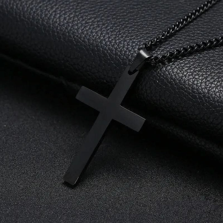 Kalsten | Classic men's necklace with stainless steel cross pendant