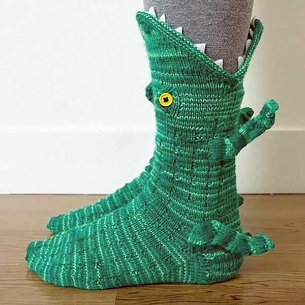 Knitted Crocodile Bite Socks Indoor Shoes | Kalsten