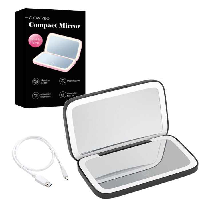 Kalsten | Compact LED Makeup Mirror with Double Magnification 1X and 10X
