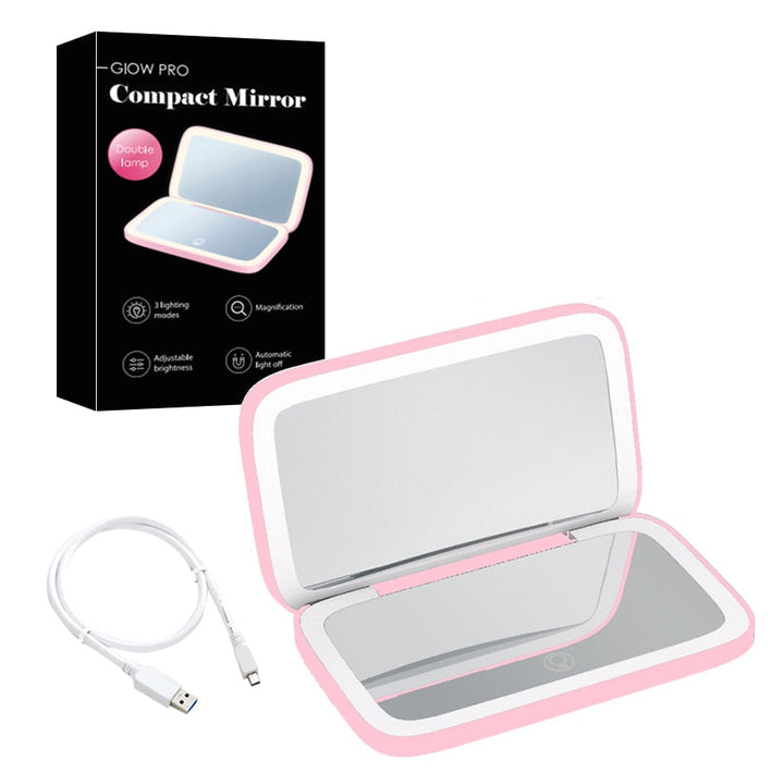 Kalsten | Compact LED Makeup Mirror with Double Magnification 1X and 10X