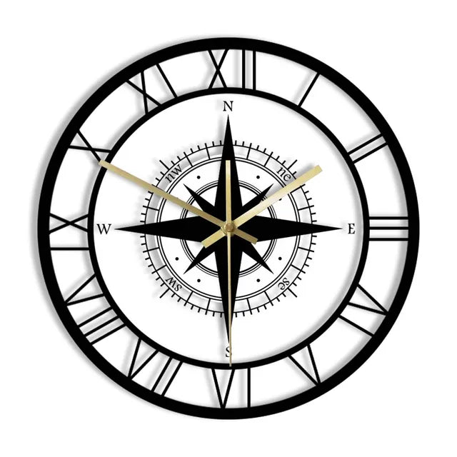 Kalsten | DirectionalChart - Nautical Compass Wall Clock