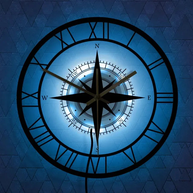 Kalsten | DirectionalChart - Nautical Compass Wall Clock