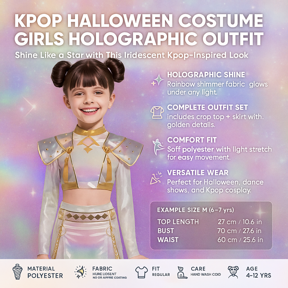 Kalsten | Kpop Halloween Costume Girls Holographic Outfit