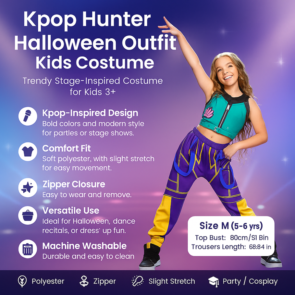 Kalsten | Kpop Hunter Halloween Outfit Kids Costume