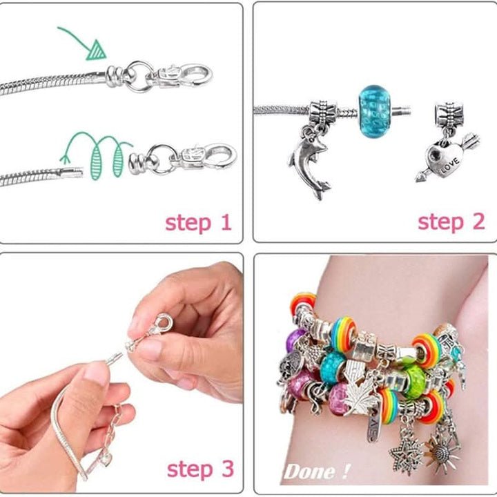 Kalsten | Creative Bracelet Craft Kit for Girls with Sparkling Charms