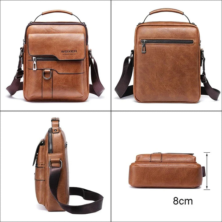 Kalsten | Men's Genuine Leather Shoulder Bag | Durable, Adjustable Strap & Ideal for Work or Leisure