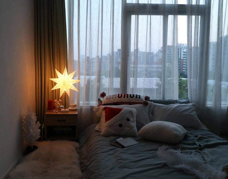 StellarGlow | Radiant LED Star Table Lamp – Wooden Base Ambient Light for Bedroom & Living Room Décor | Noxord