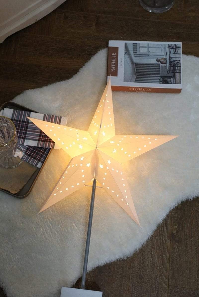 StellarGlow | Radiant LED Star Table Lamp – Wooden Base Ambient Light for Bedroom & Living Room Décor | Noxord