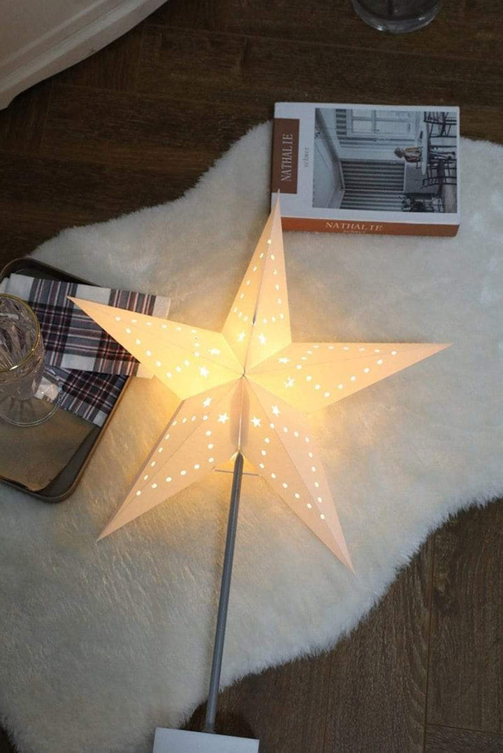 StellarGlow | Radiant LED Star Table Lamp – Wooden Base Ambient Light for Bedroom & Living Room Décor | Noxord