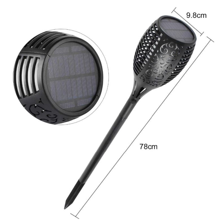 LED Solar Garden Torches Deluxe 96 LED (4 pieces) Noxord