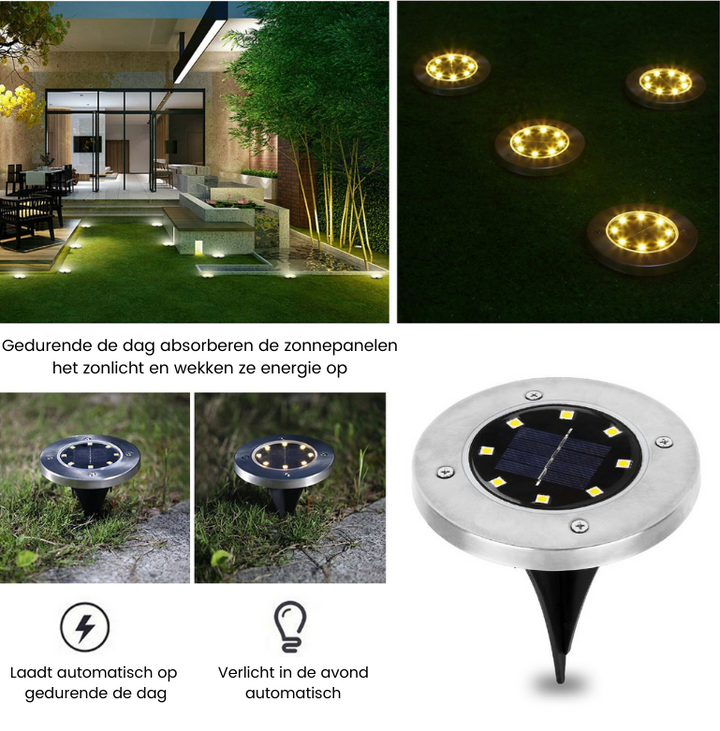 Wireless LED Solar Garden Lights Deluxe - Create the perfect atmosphere in your garden! Noxord