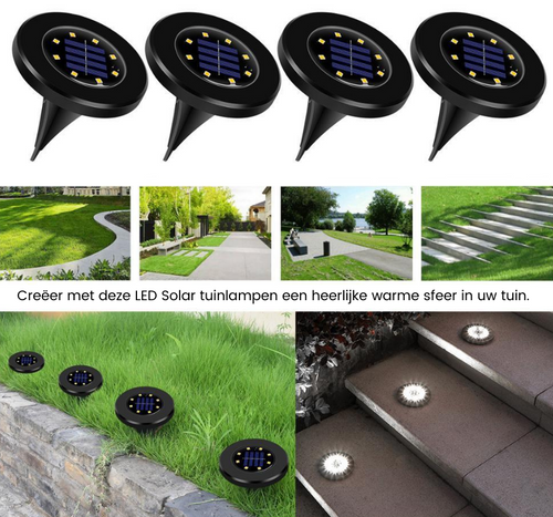 LED Solar Garden Lights Deluxe (Black edition) - Create a delightful atmosphere in your garden! Noxord