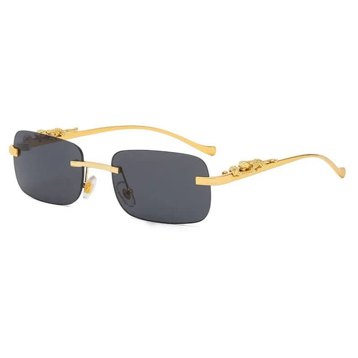 Kalsten | Rimless Leopard Head Sunglasses with UV400 Protection