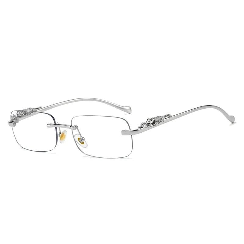 Kalsten | Rimless sunglasses with leopard head design and UV400 protection