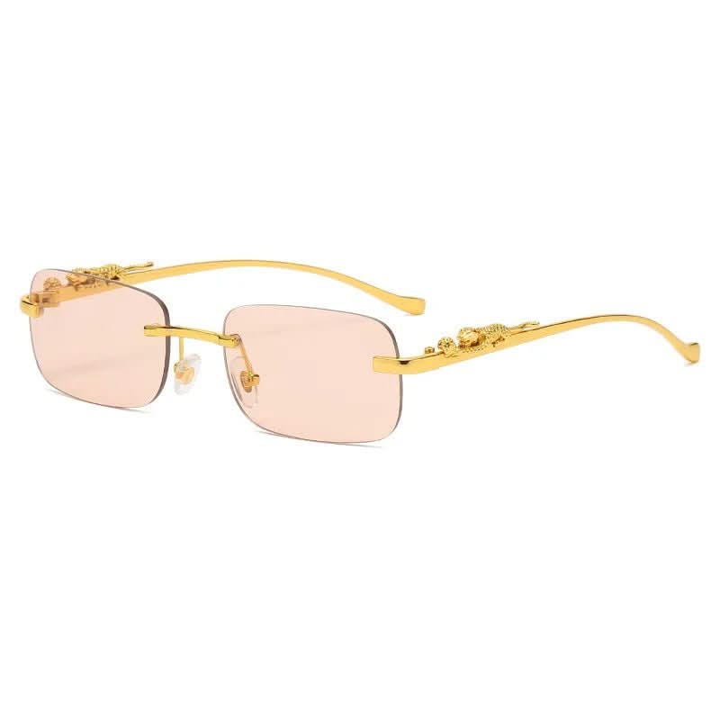 Kalsten | Rimless Leopard Head Sunglasses with UV400 Protection