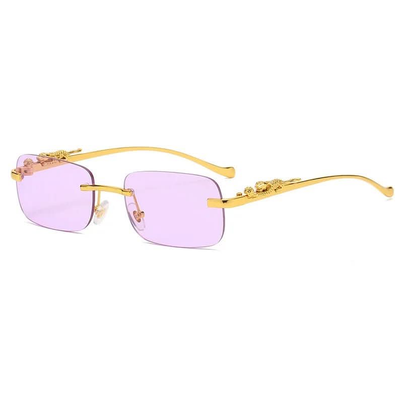 Kalsten | Rimless sunglasses with leopard head design and UV400 protection