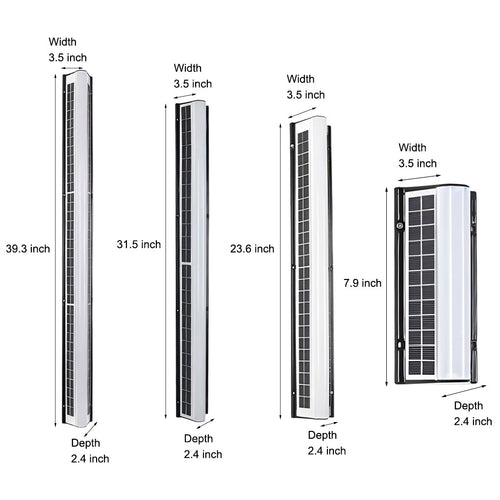 Long Acrylic LED Solar Outdoor Wall Light Waterproof Linear Wall Mounted Lighting | Kalsten
