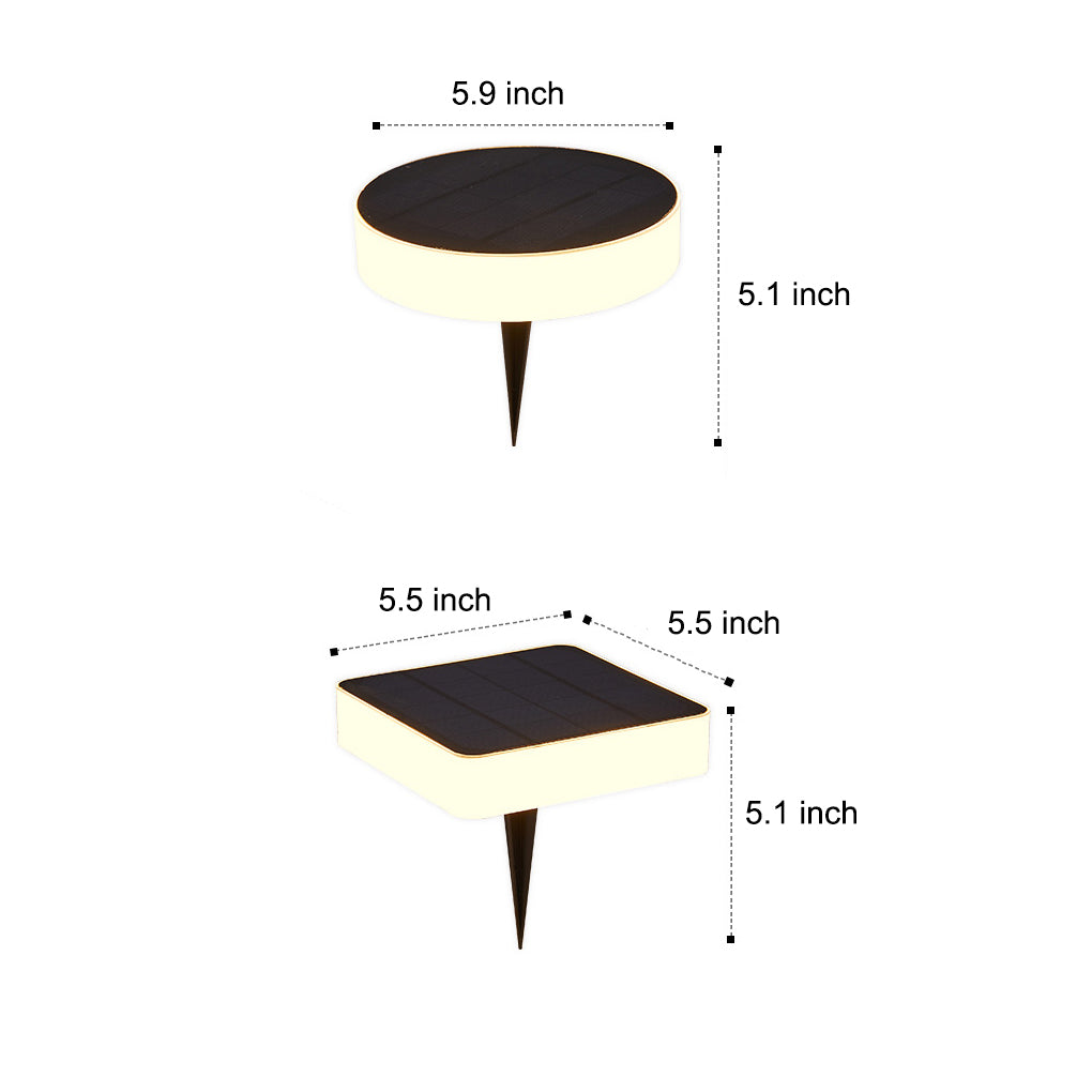 Waterproof LED Outdoor Ground Lawn Deck Recessed Solar Disk Lights Landscape Lighting | Kalsten