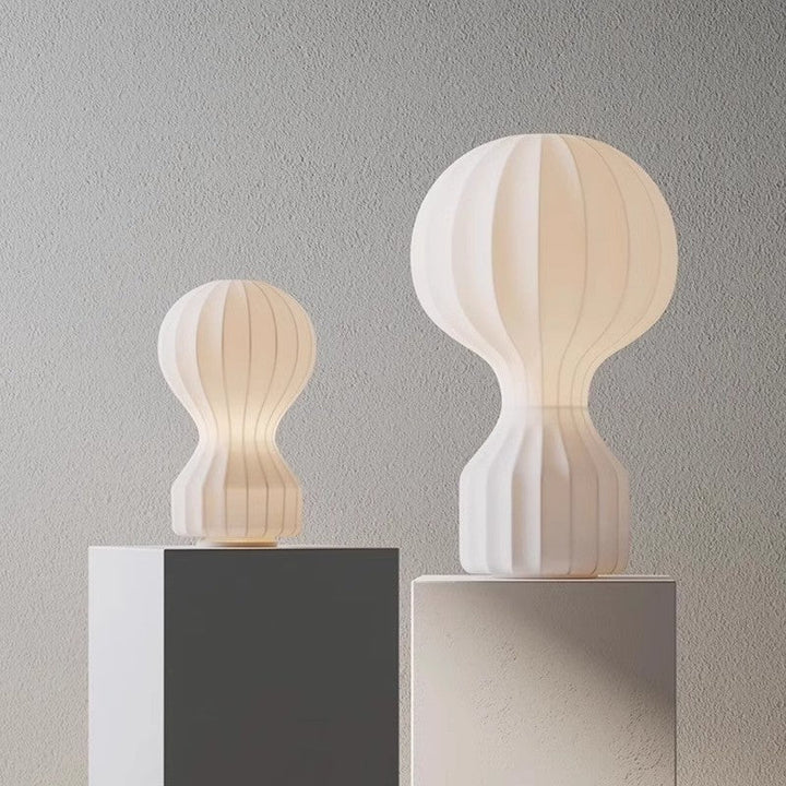 Wabi Sabi Table Lamp with Silk Shade – Minimalist LED Lamp for Living Rooms and Dining Rooms | Noxord