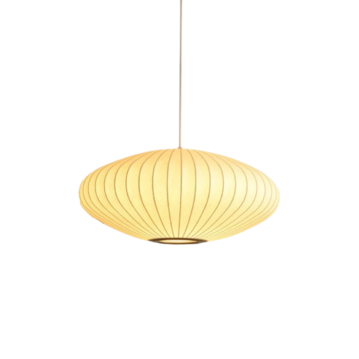 Kalsten | Silk Hanging Lamp, Adjustable Height, Modern Lamp for Living Room, Ideal Above Table