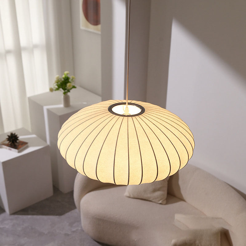 Kalsten | Silk Hanging Lamp, Adjustable Height, Modern Lamp for Living Room, Ideal Above Table