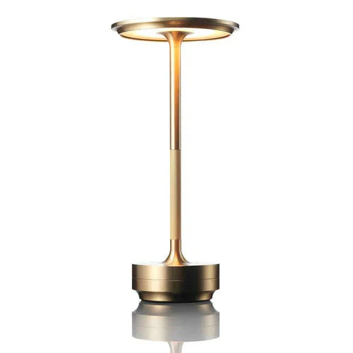 Wireless Gold Metal LED Table Lamp Noxord