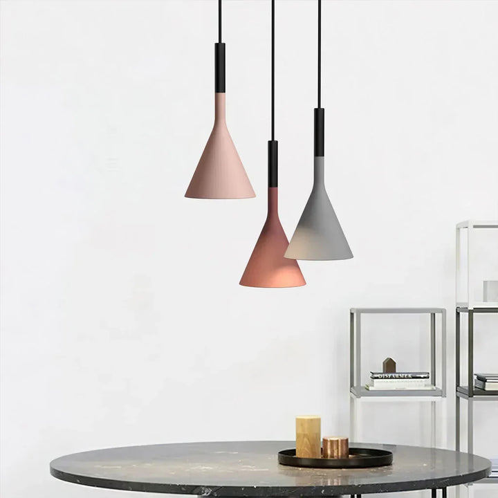 Pendant Light Concrete 10 in Grey Adjustable Dining Room Kitchen Island Hanging Ceiling Lamp | Kalsten