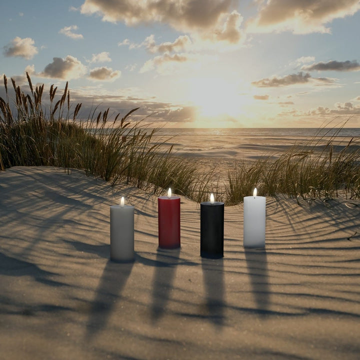 LED Candle (1 piece) with realistic 3D flame 5 x 15 cm | Kalsten