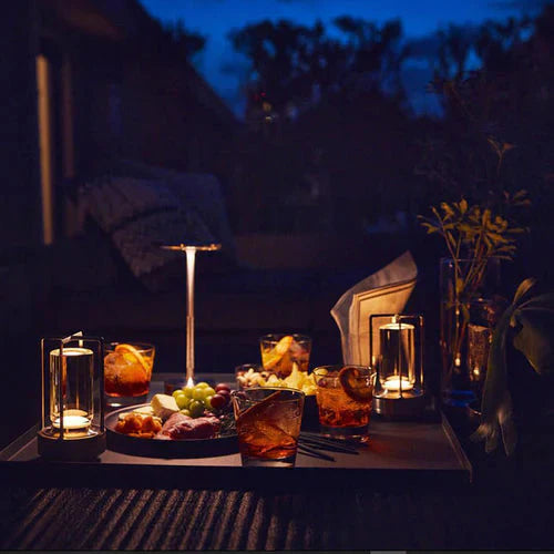 Wireless Gold Metal LED Table Lamp Noxord