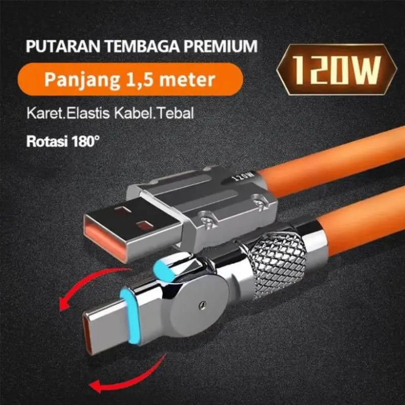 Kalsten | Illuminated 540° Redatable data cable – High quality & fast charging