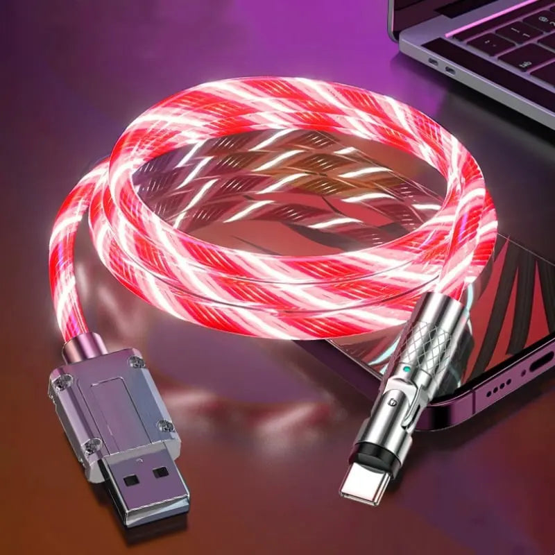 Kalsten | Illuminated 540° Redatable data cable – High quality & fast charging