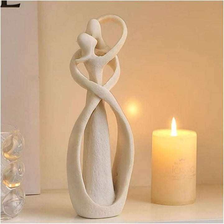 Kalsten | Abstract Love Sculpture – Modern Polyresin Home Décor