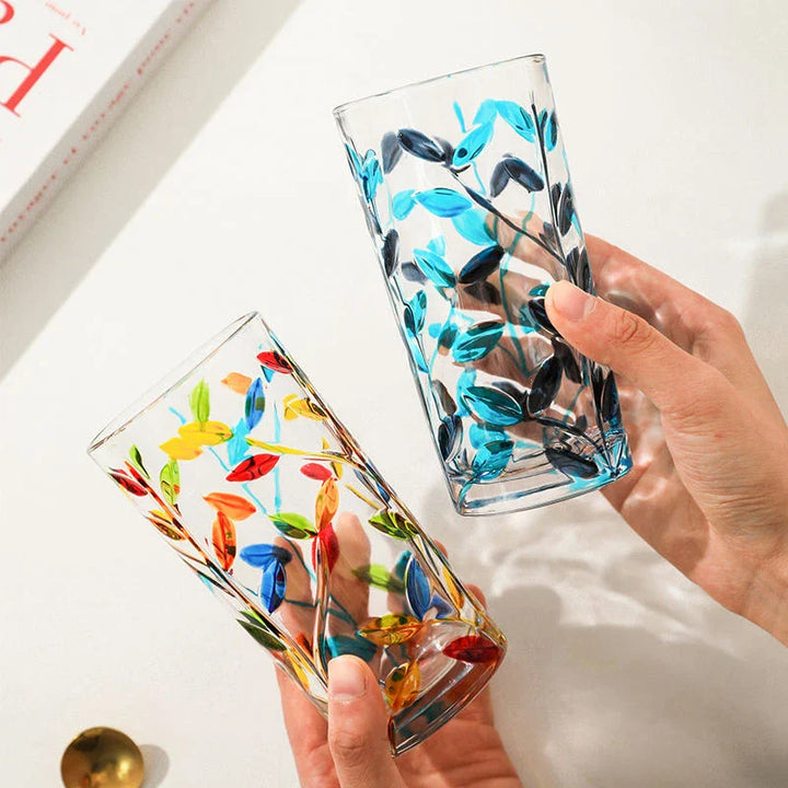 Hand-painted glass leaf cup | Kalsten