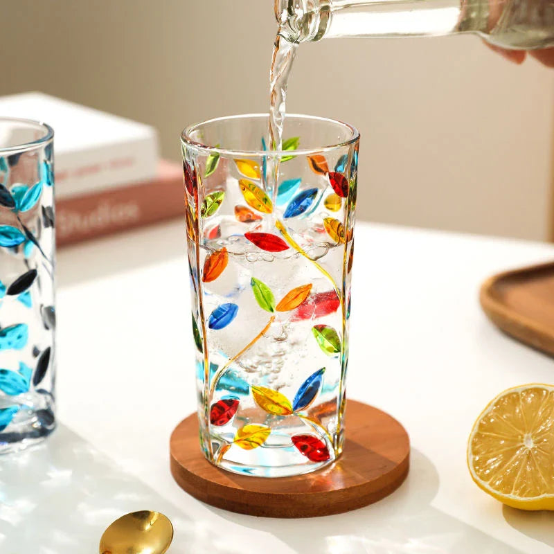 Hand-painted glass leaf cup | Kalsten