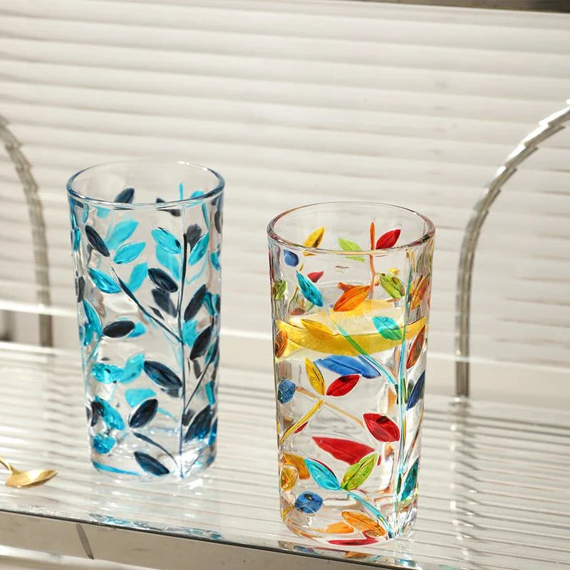 Hand-painted glass leaf cup | Kalsten