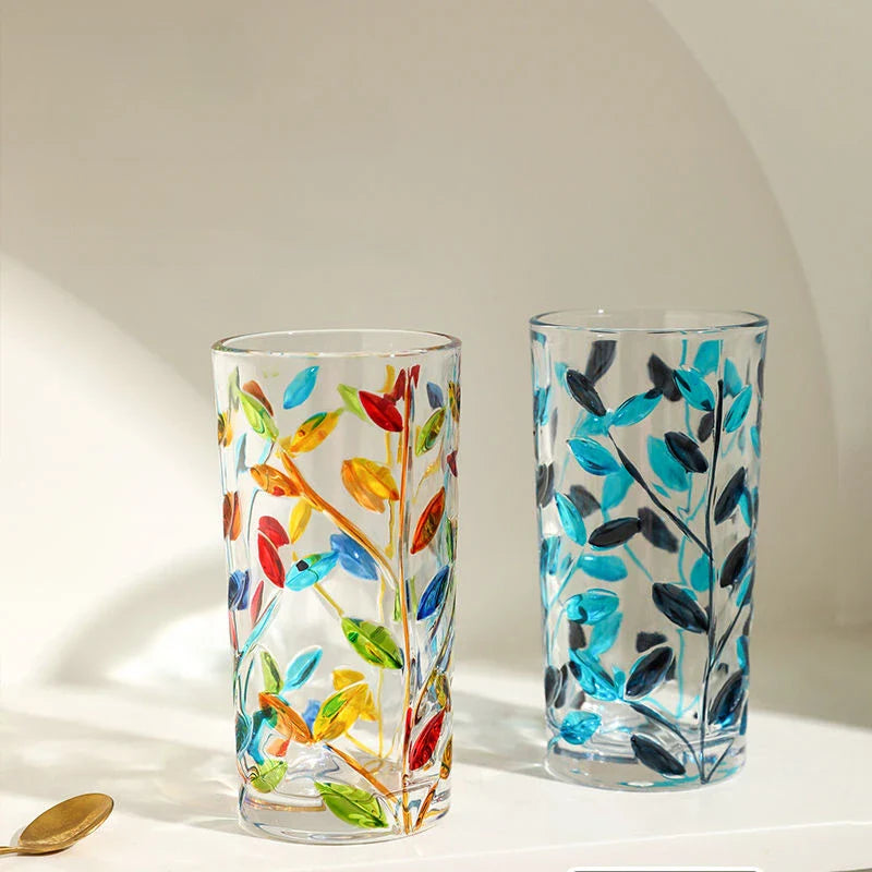 Hand-painted glass leaf cup | Kalsten