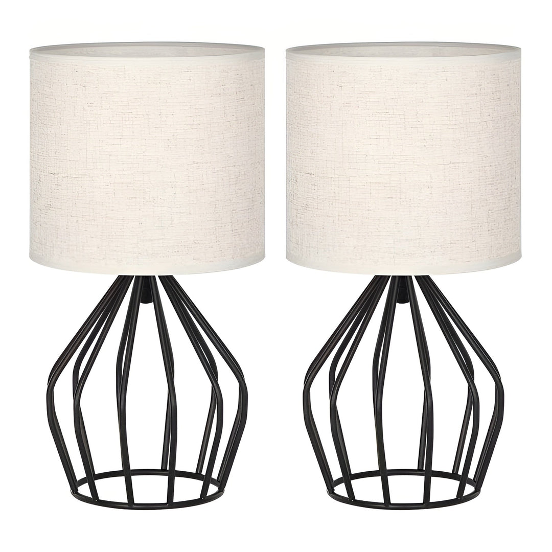 Elegant Table Lamp with Linen Shade and Metal Base – Perfect Lighting Noxord