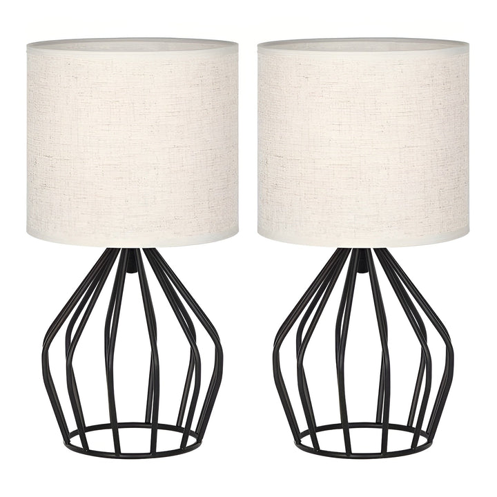 Elegant Table Lamp with Linen Shade and Metal Base – Perfect Lighting Noxord