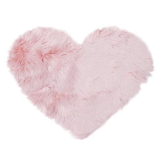 Love Heart Shaped Faux Sheepskin Fur Rug | Kalsten