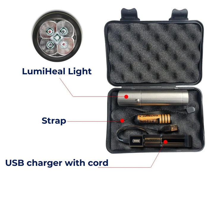 LumiHeal Light Therapy Device for Pain Relief | Reduces Inflammation - Enhances Circulation - Supports Muscle Relaxation - for Chronic Pain Kalsten